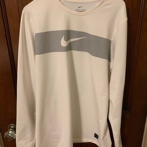 White Nike Pro Long-sleeve Fitted Tee!